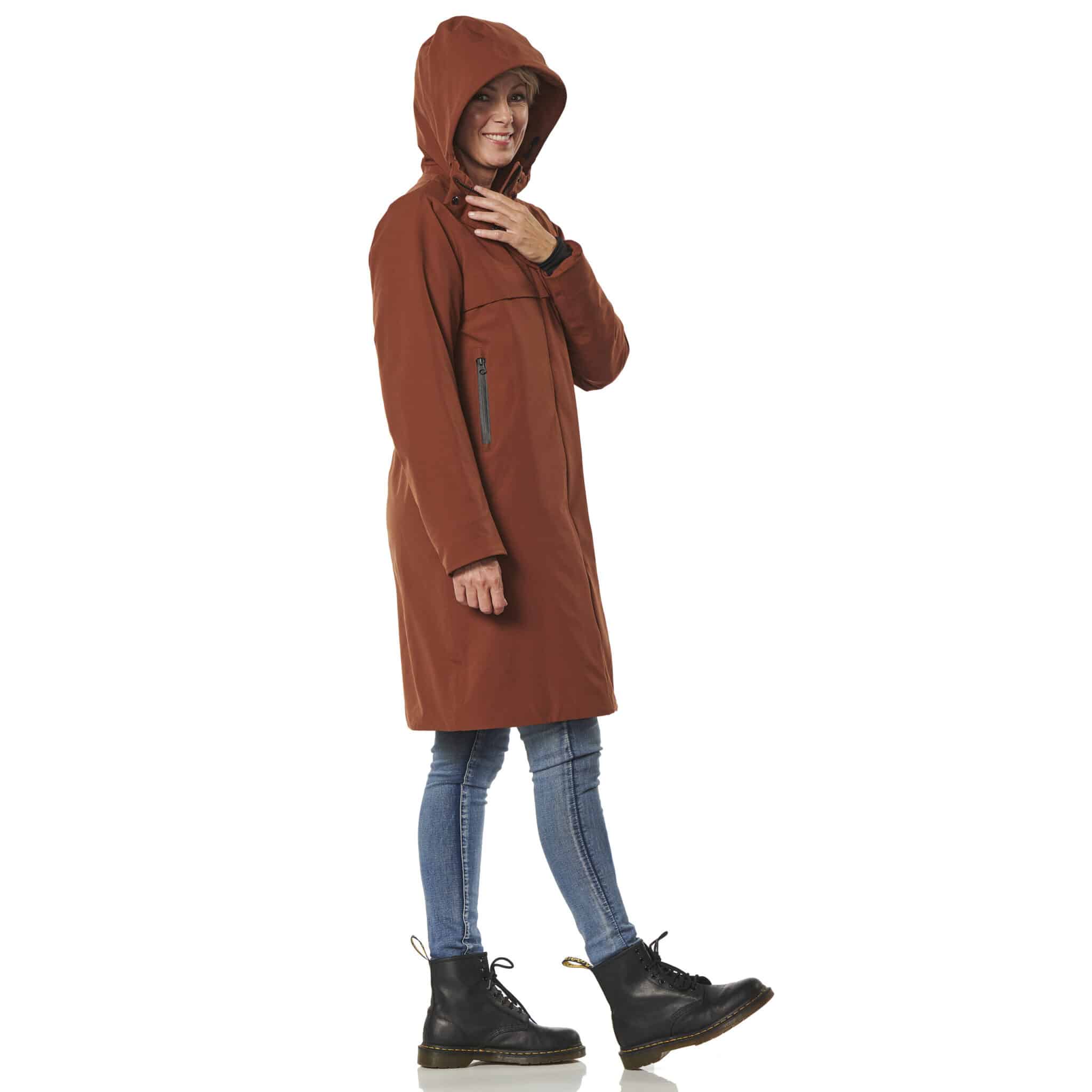 Winterjas Boston kangaroo zij capuchon happy rainy days