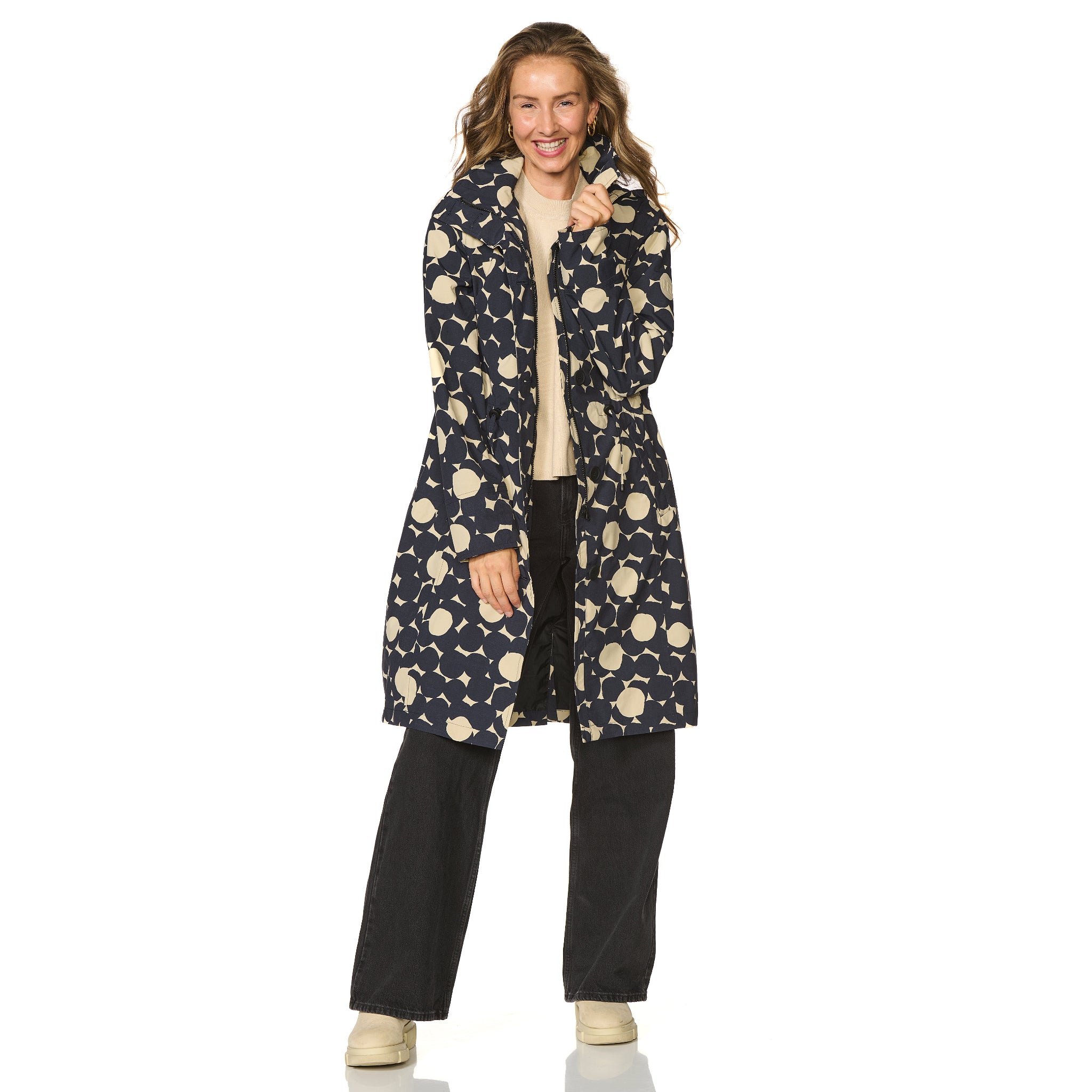 Regenjas Porto print sand Happy Rainy Days 