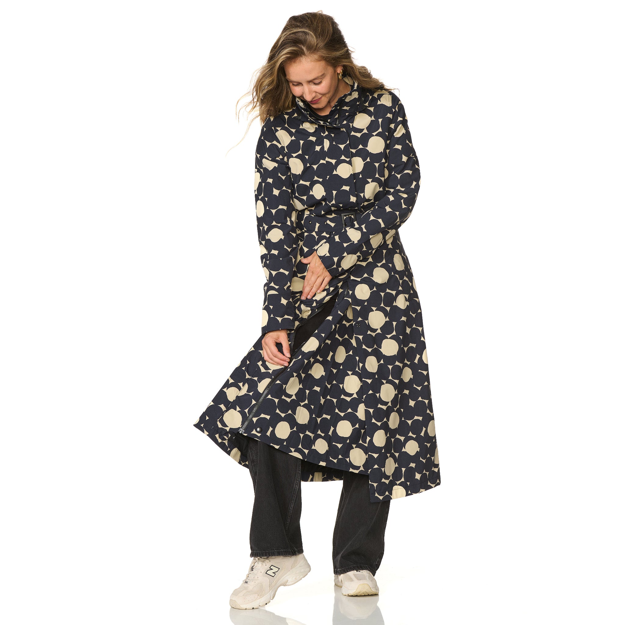 Lange regenjas Montreal print sand Happy Rainy Days 